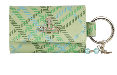 Vivienne Westwood Debbie Key Wallet, &pound;110, Accessories, Green, Leather, Front view